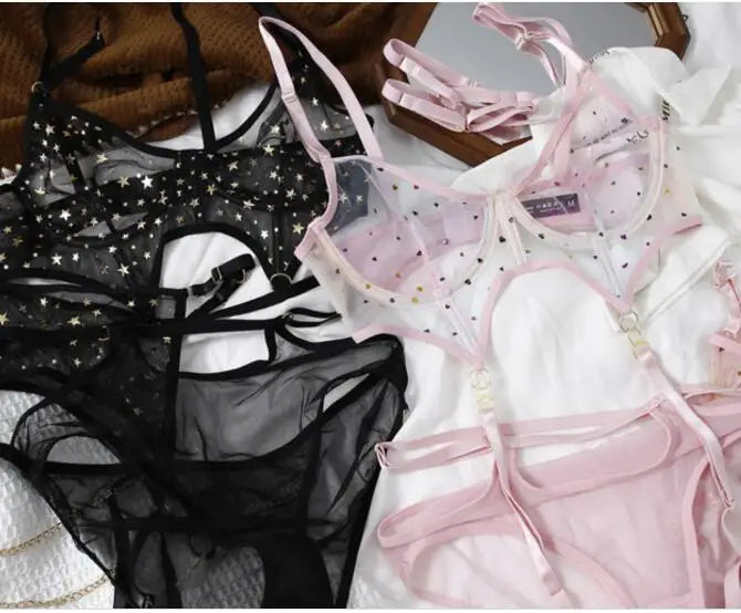 #PB Cute Stitching Lingerie Set