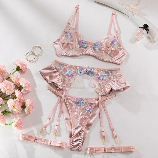 #PB Fairy Lingerie Floral Transparent  Set