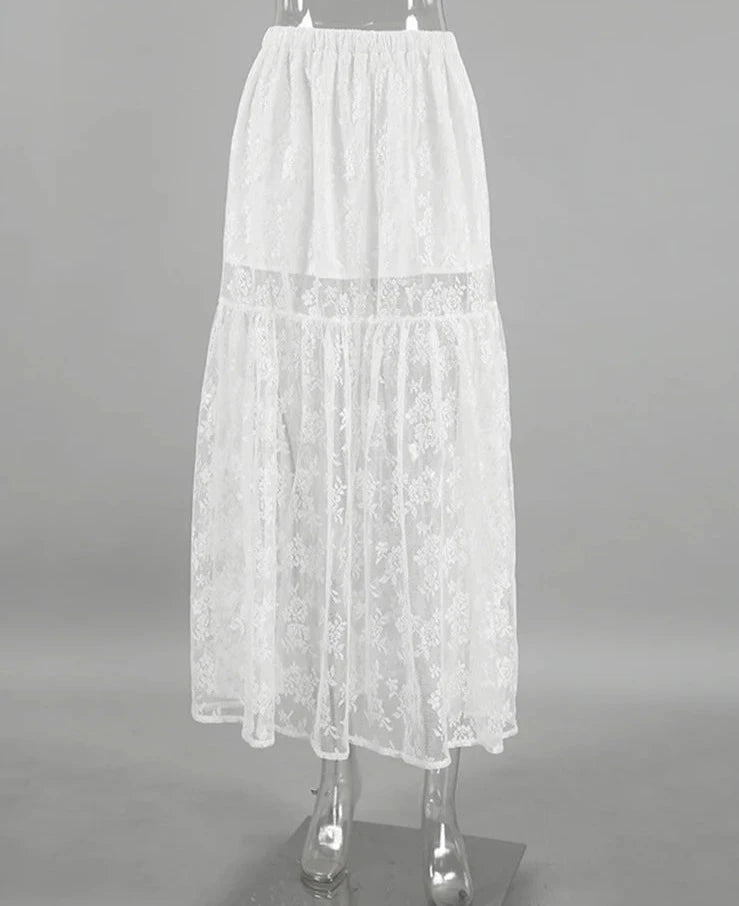 #PB Transparent Lace Skirt