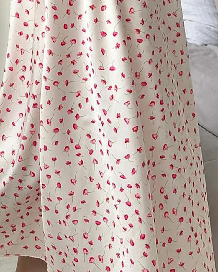 #PB Vintage Print Trumpet Skirt