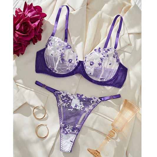 #PB Fancy Embroidery Lingerie Set