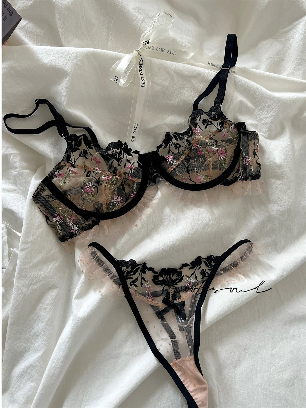 #PB Vintage Floral Lingerie Set