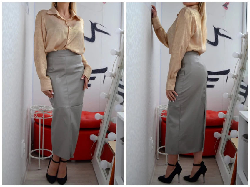 #PB Office High Waist Straight Skirt