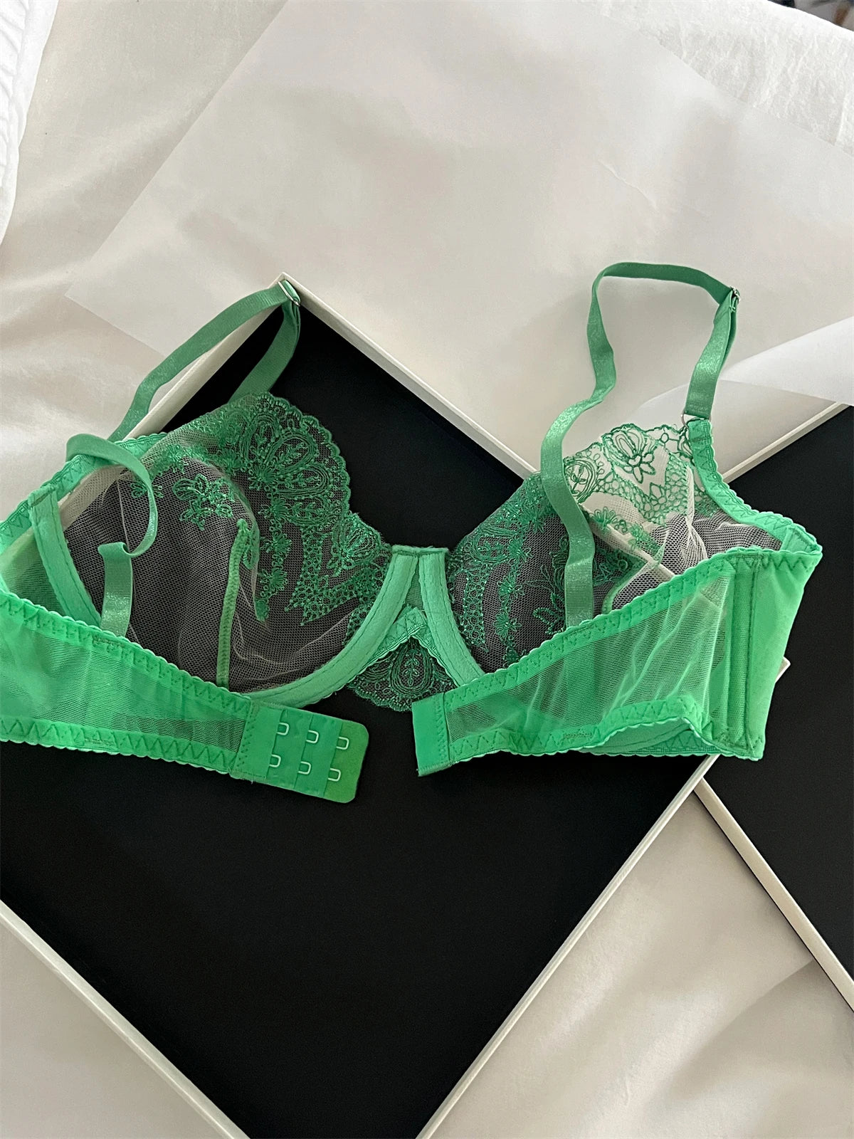 #PB Green Romantic Lingerie Set