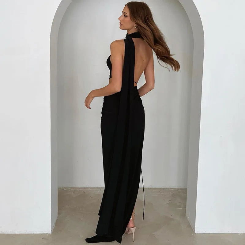 #PB Cut Out Backless Maxi Dress