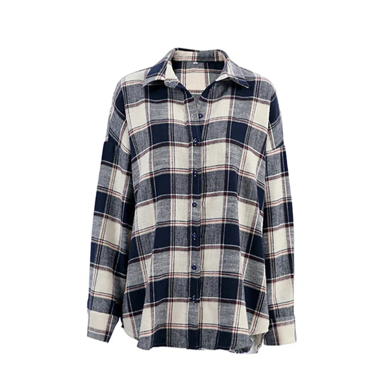 #PB Vintage Plaid Long Sleeve Top