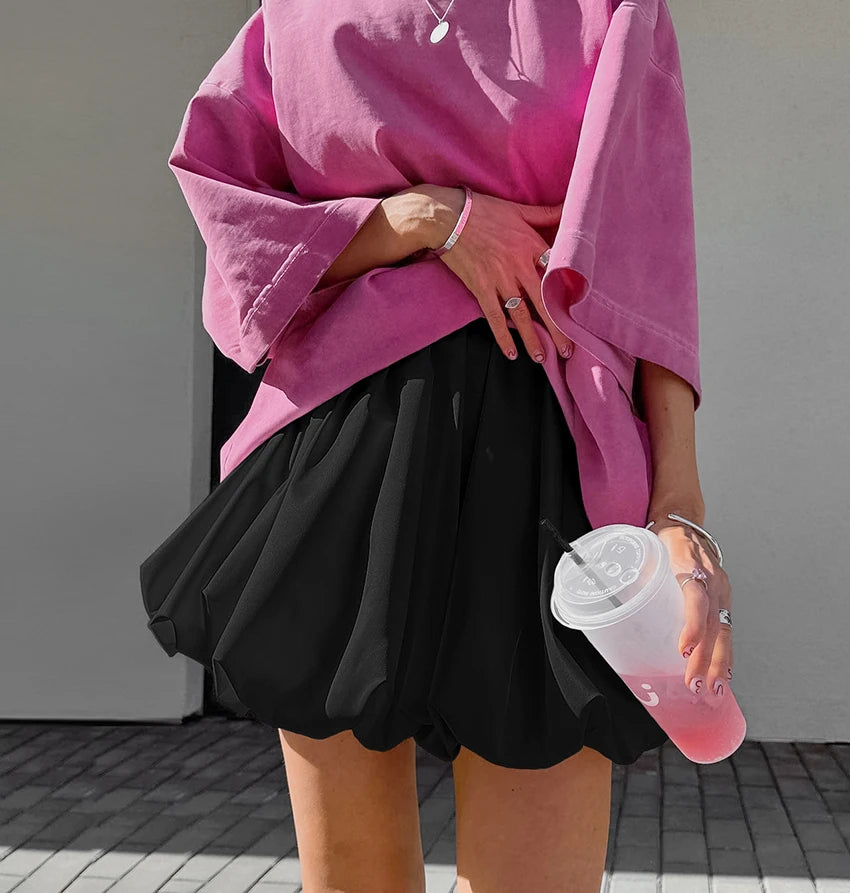 #PB Elegant Satin Pleated Skirt