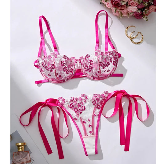 #PB Fancy Lingerie Embroidery Set