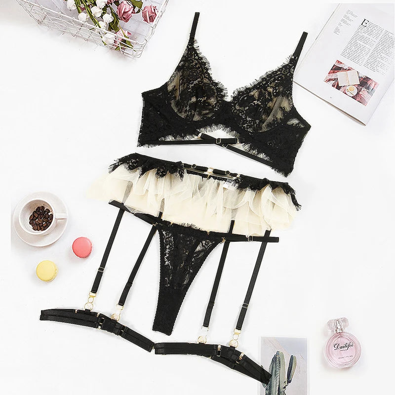 #PB Transparent Lingerie Super Set