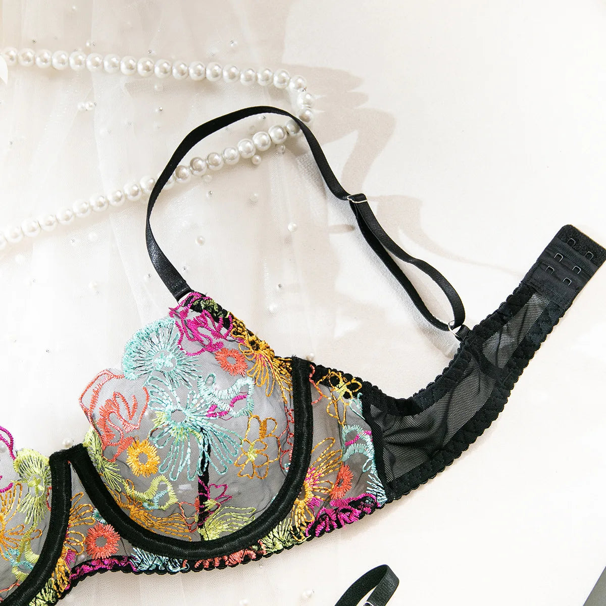 #PB Lingerie Embroidery Fancy Exotic Set