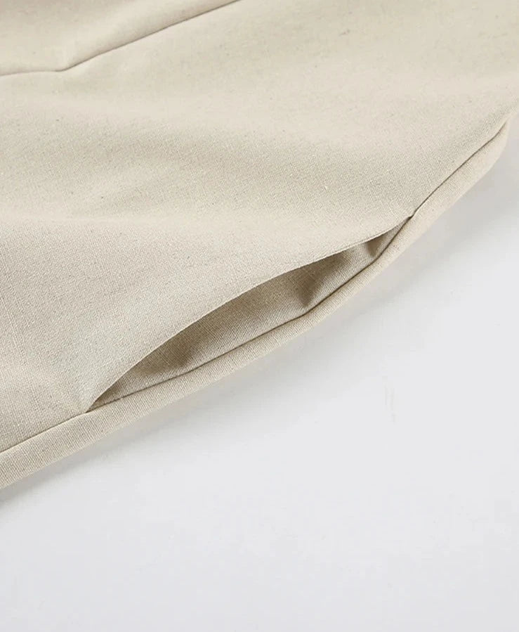 #PB Khaki Strapless Linen Dress