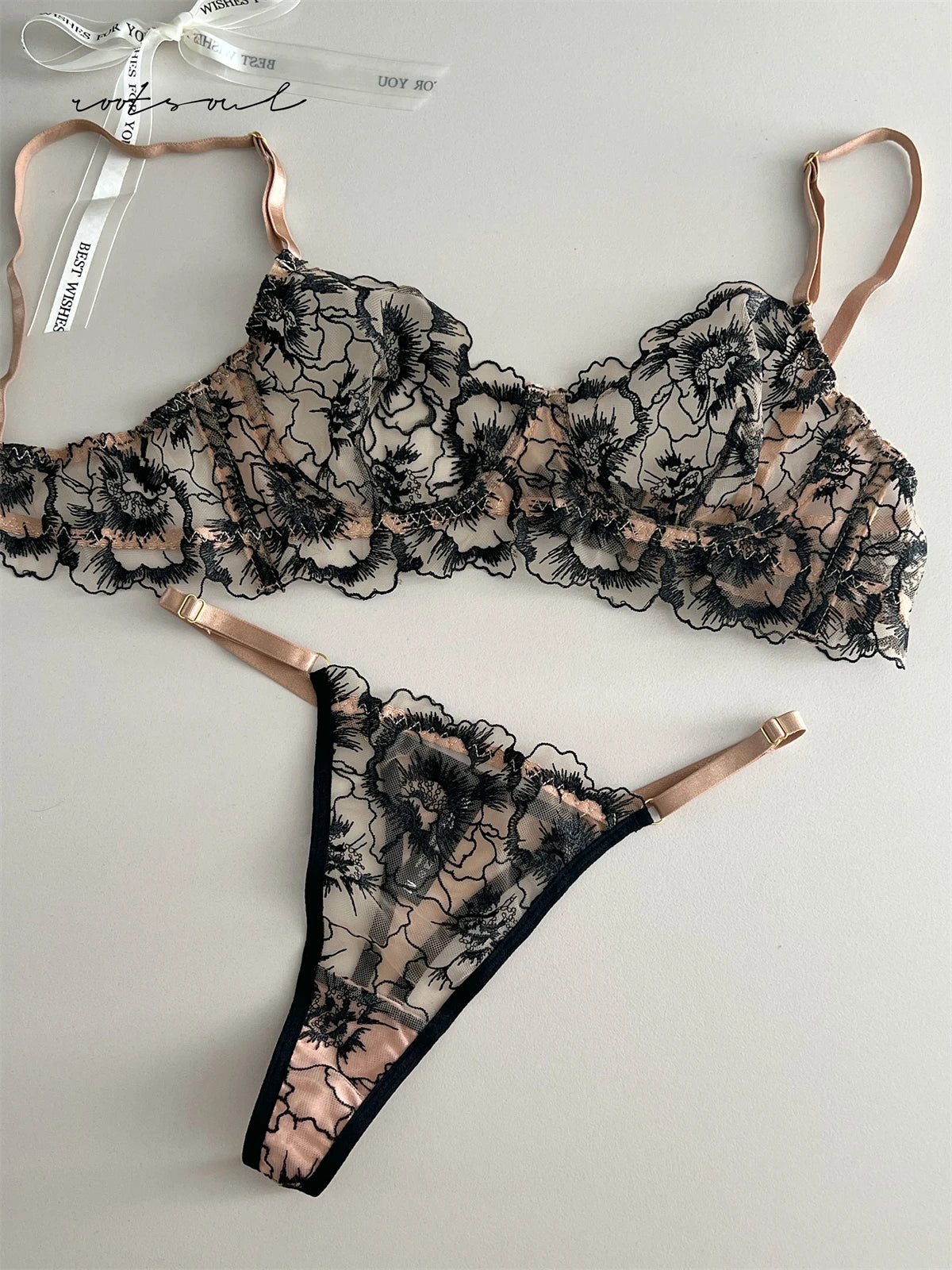 #PB Vintage Floral Lingerie Set