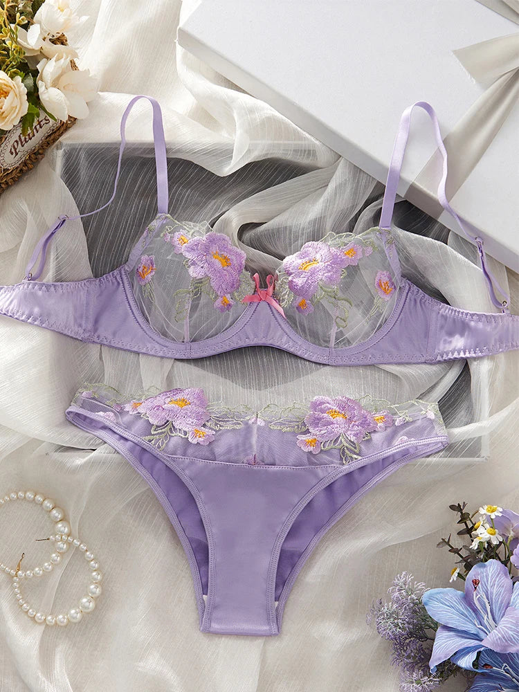 #PB Lingerie Ultra Transparent Bra Panty Set