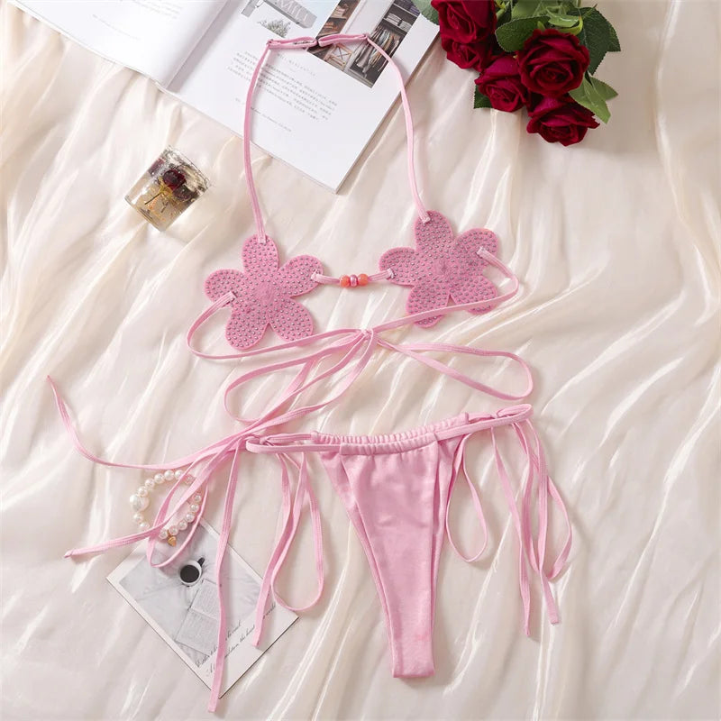 #PB Fairy Lingerie Pearl Flower Set