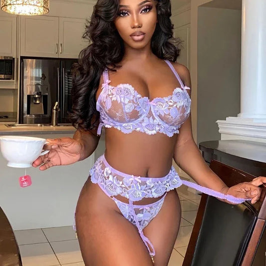 #PB 3 Piece Sexy Lingerie Set