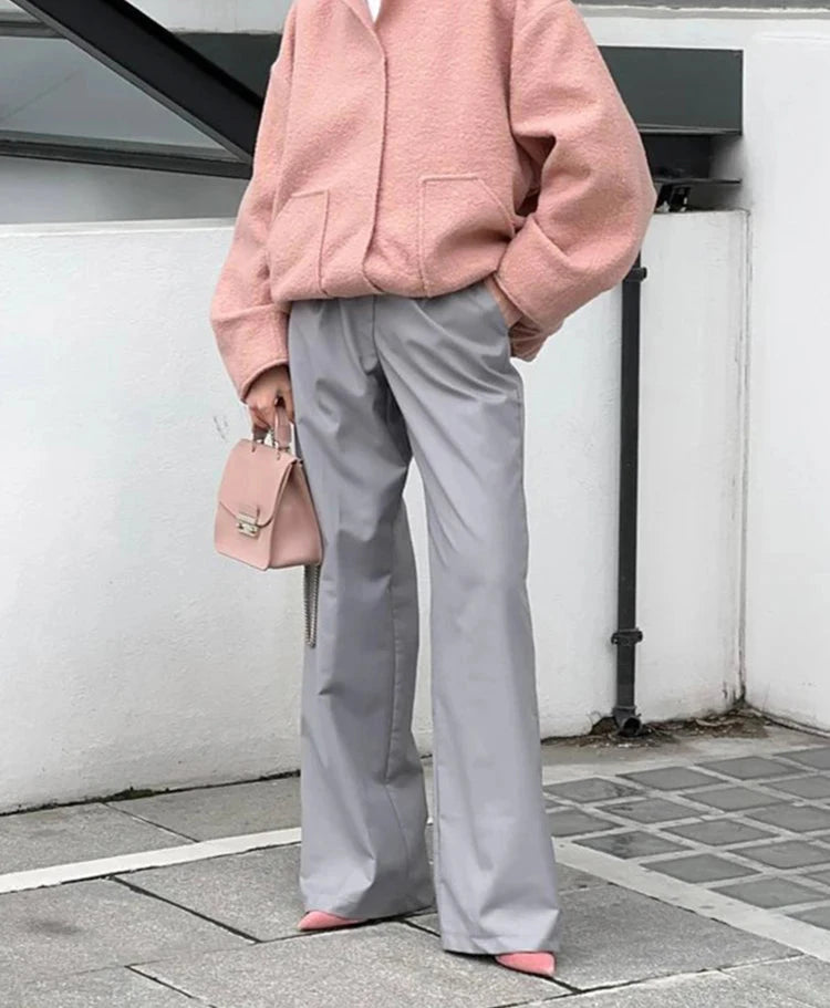 #PB Woolen Pink Pockets Coat