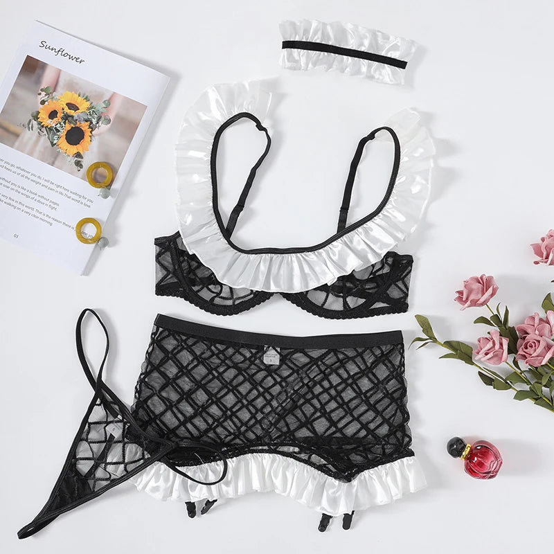 #PB Beautiful Ruffles Lingerie Set