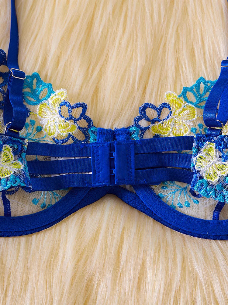 #PB Lingerie Floral Embroidery Set