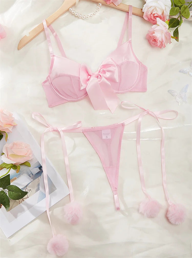 #PB Cute Bow Lingerie Set