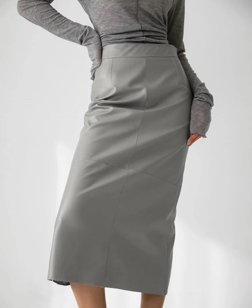 #PB Office High Waist Straight Skirt