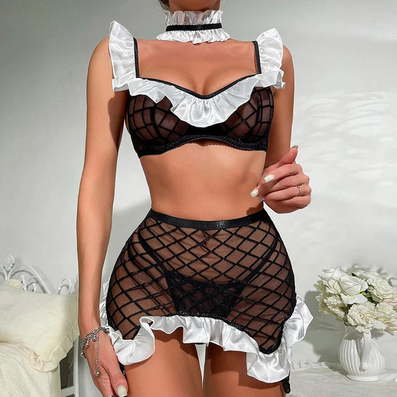 #PB Beautiful Ruffles Lingerie Set