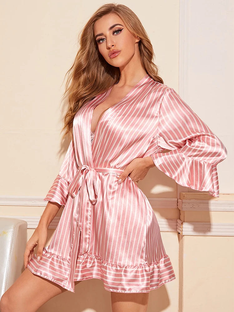 #PB 4 piece Stripe Pajamas Set