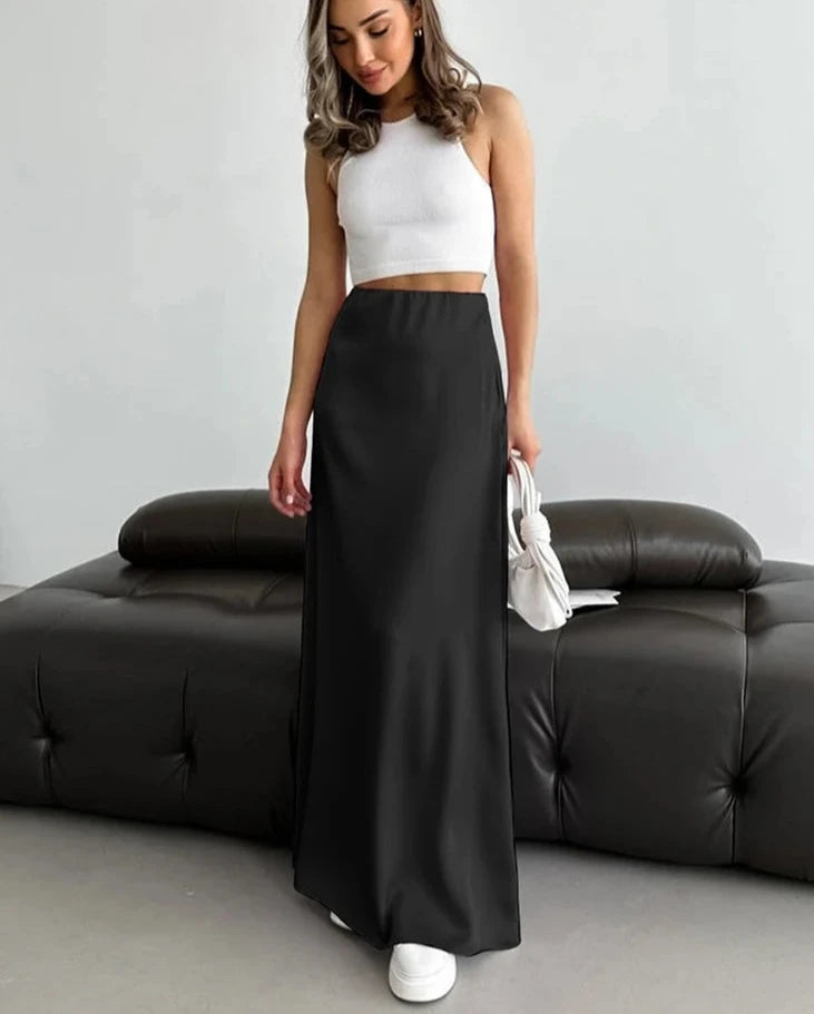 #PB Elegant Black Long Skirt