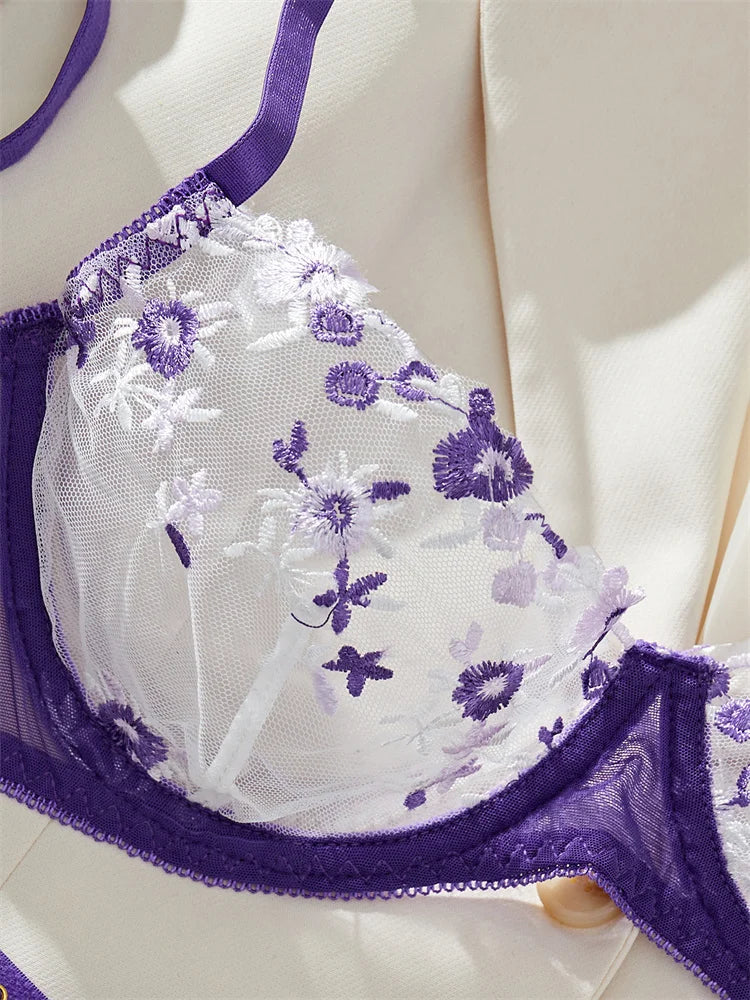 #PB Fancy Embroidery Lingerie Set