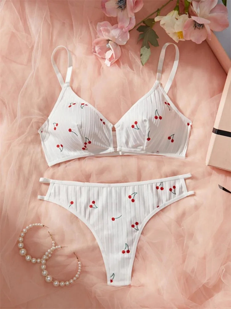 #PB Lingerie Cherry Print Set