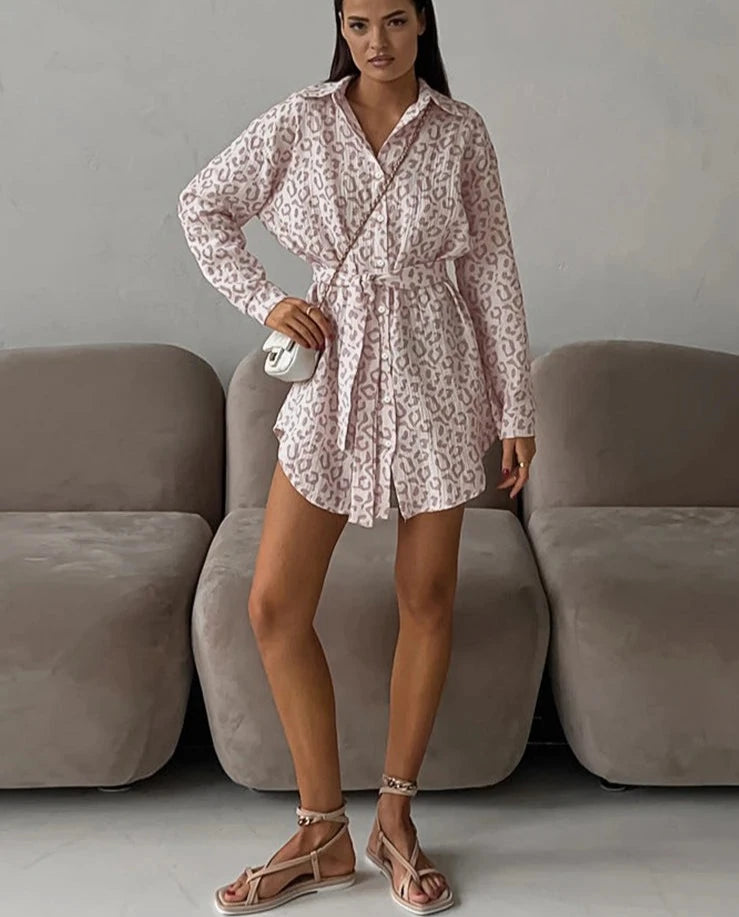 #PB Cotton Blouse Mini Dress