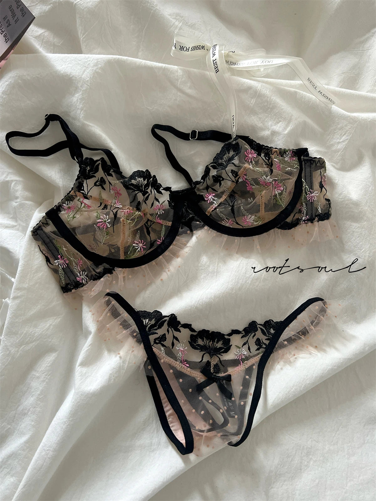 #PB Vintage Floral Lingerie Set