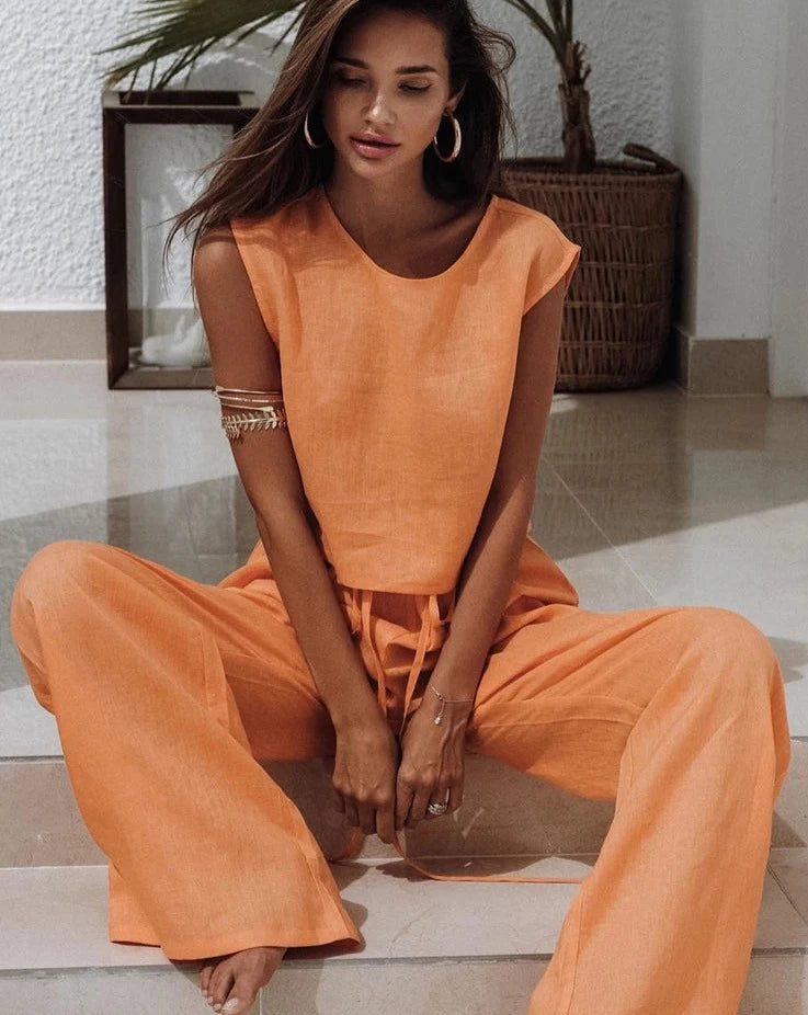 #PB Orange Two Piece Set