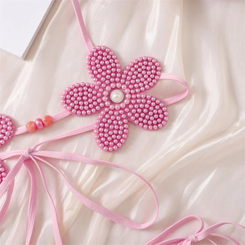 #PB Fairy Lingerie Pearl Flower Set