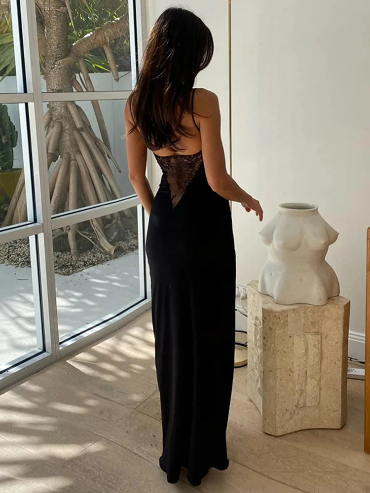 #PB Elegant High Rise Slit Maxi Dress