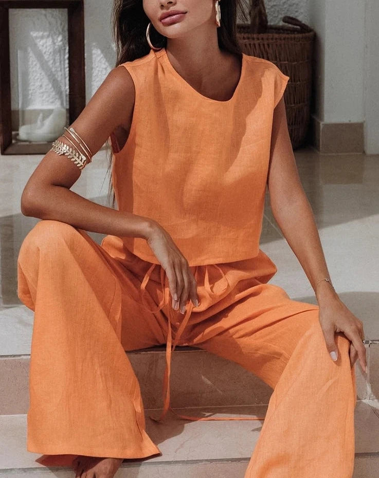 #PB Orange Two Piece Set