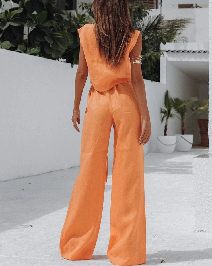 #PB Orange Two Piece Set