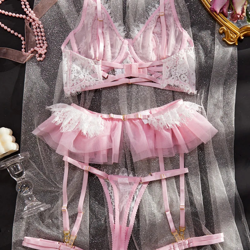 #PB Transparent Lingerie Super Set